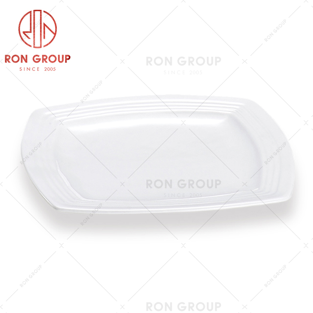 High repurchase rate restaurant tableware hotel activity dinnerware rectangular ceramic plates 