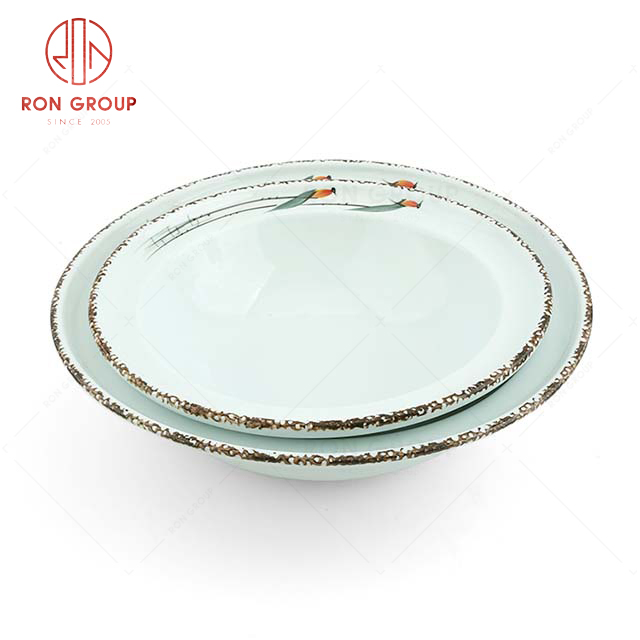 RonGroup Hand Drawing Magple Sophisticated  Design Tableware  Collection - Ceramic Dinnerware  Daming Bowl