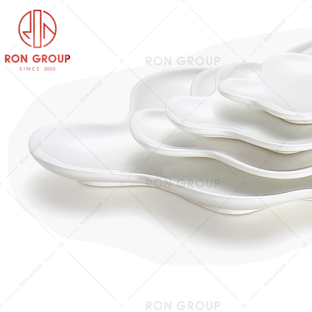 White clouds design lovely restaurant creative tableware hotel cold dish snack plate