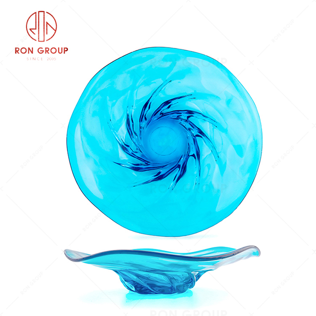 RN0011M02562 Hot Selling Unique Design Blue PC Fruit Plate