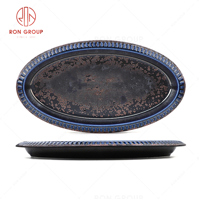 RN0660P00279  Hot Sale High Quality Ceramic Egg-shape Soup Plate