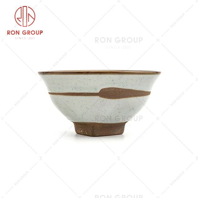 Wholesale supply high-quality restaurant tableware star hotel ceramic Trumpet bowl