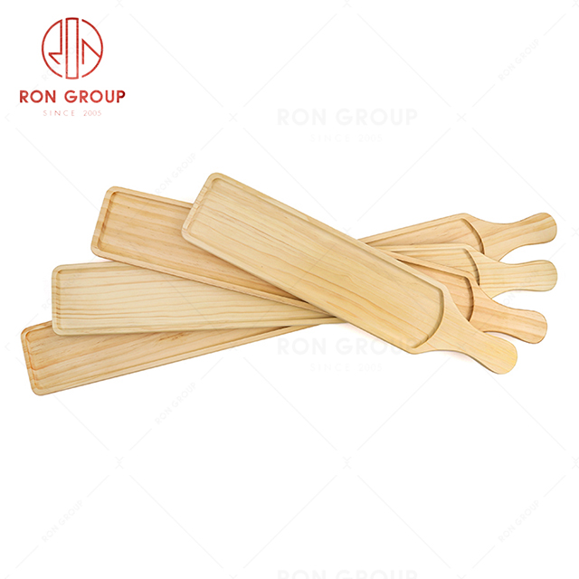 Hot selling Japanese sushi plate restaurant wooden tray creative wooden plate dinner plate wooden tableware