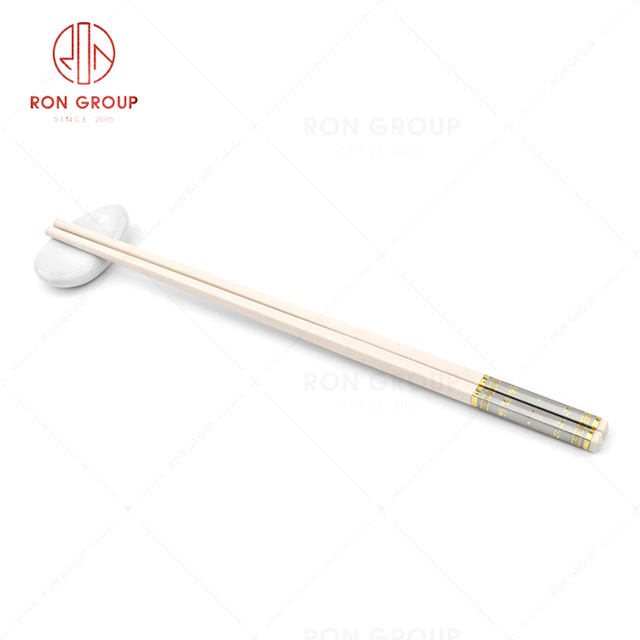 RN0573S00270 Wholesale Asian Style  Solid Reusable Delicate Alloy Chopsticks