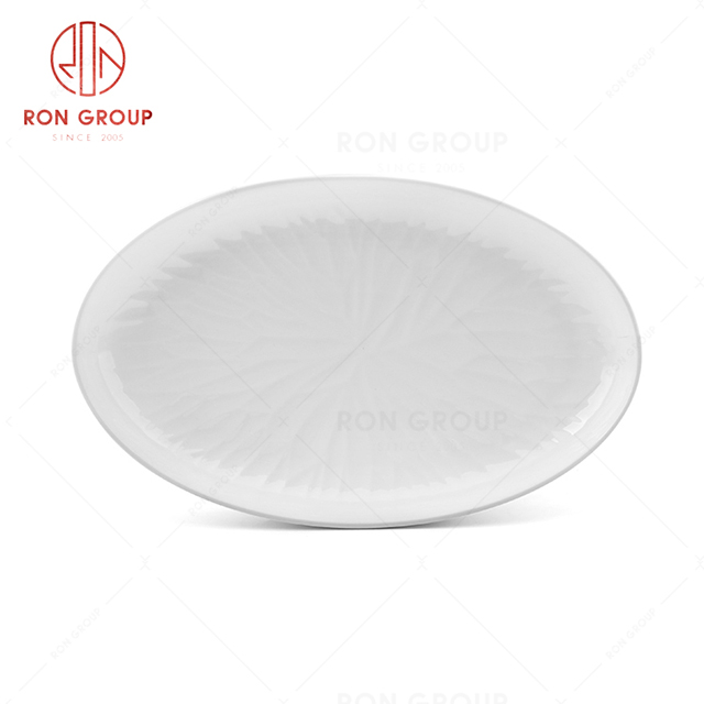 Egg shape interesting design restaurant tableware hotel oval hot dish fish lotus olive plate