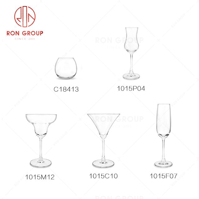 Wholesale supply many specifications different shapes restaurant hotel cup whisky champagne cocktail ice cream glass