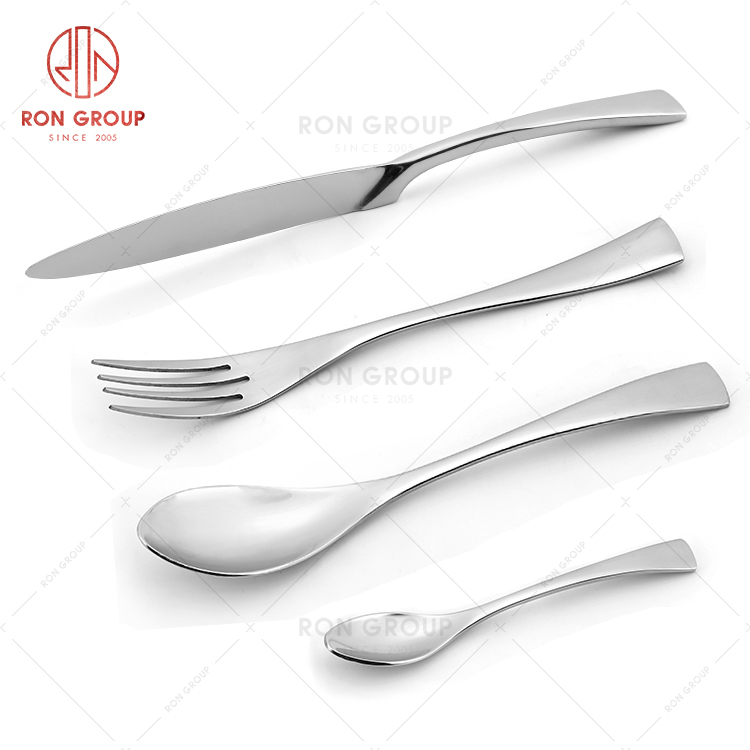 Fall resistant easily clean hotel tableware restaurant cutlery banquet knife fork spoon
