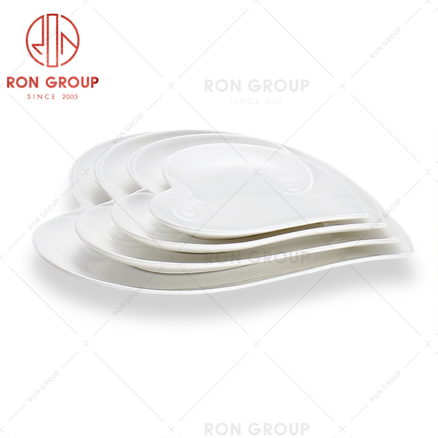 Heart shaped design lovely style unique restaurant creative tableware hotel dessert fruit plate