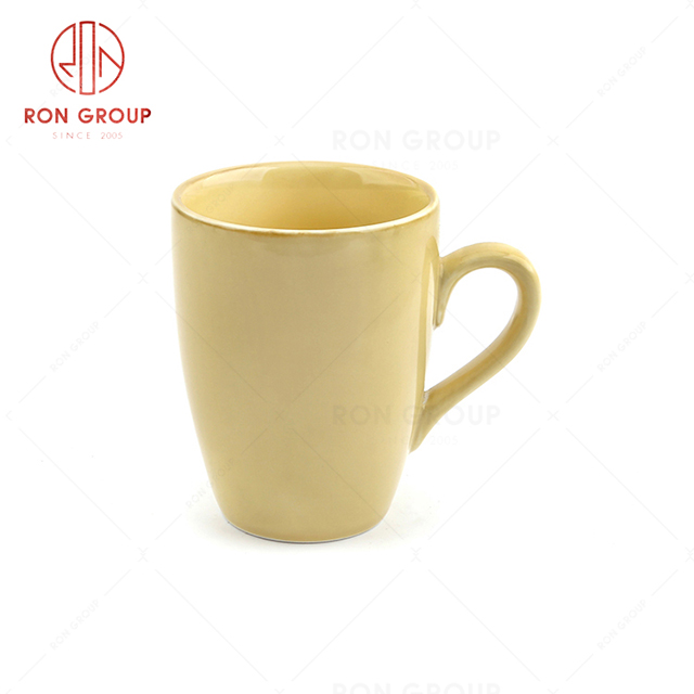 RonGroup New Color Custard Chip Proof Porcelain  Collection - Ceramic Drinkware Coffee Mug