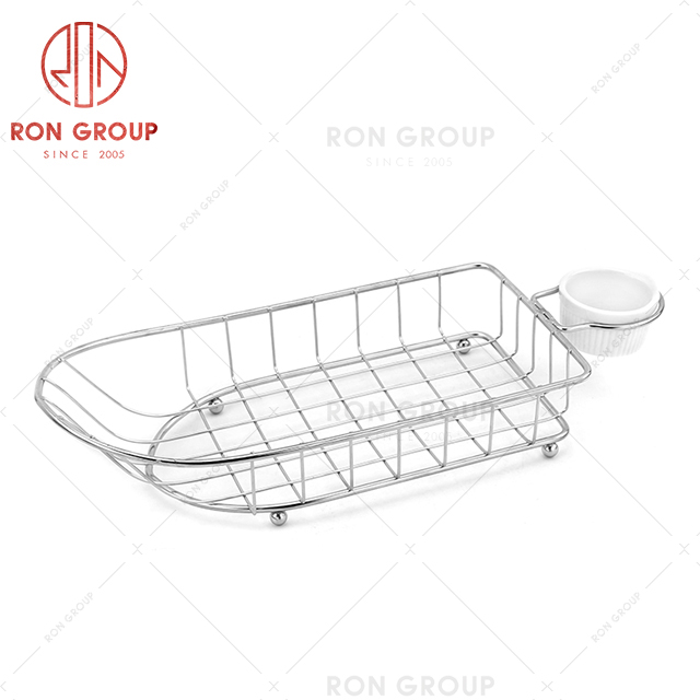 Guaranteed quality stainless steel restaurant dining utensils boat-shape basket