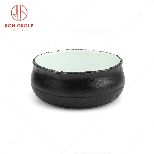 Fashion design restaurant tableware corrugated edge large capacity lovely bowl