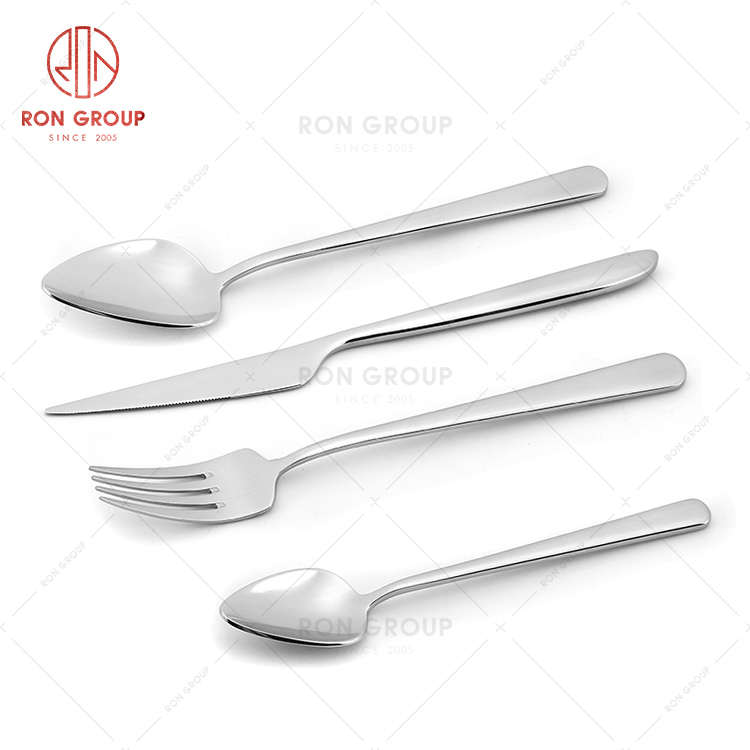 Manufacturer direct selling high-quality restaurant cutlery silver knife and fork hotel afternoon tea dessert spoon