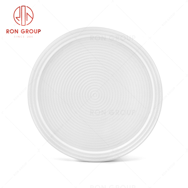 Thread design restaurant tableware quality hotel dinnerware serving hote dishes round plate
