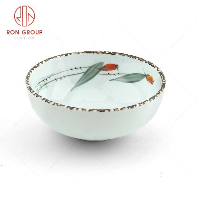 RonGroup Hand Drawing Magple Sophisticated  Design Tableware  Collection - Ceramic Dinnerware Soup Bowl 