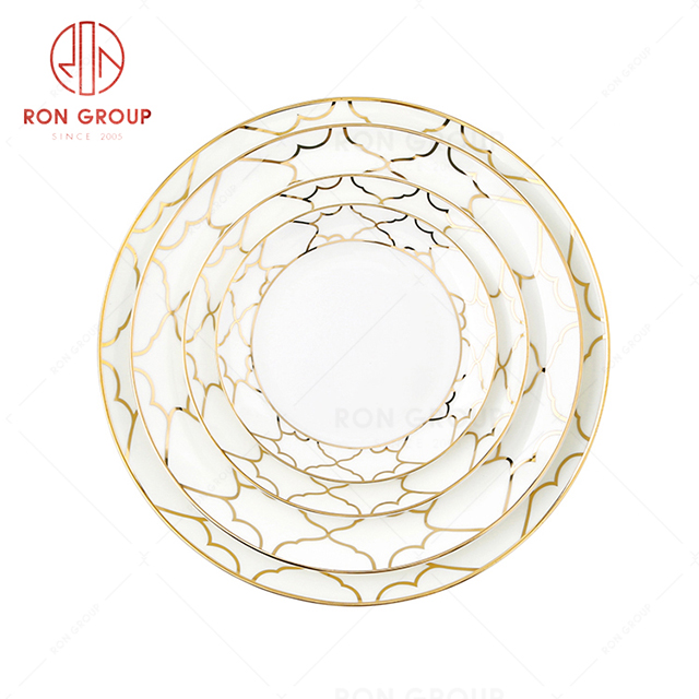 Northern European simple Phnom Penh printing bone china tableware
