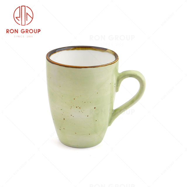 RonGroup New Color Apple Green Chip Proof Porcelain  Collection - Ceramic Drinkware Coffee Mug  