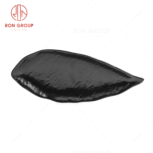 Novel design special shape restaurant tableware hotel leaf-shaped plate