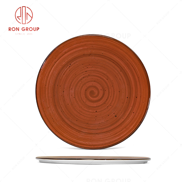 RN0037P03284 Wholesale Chip Proof Porcelain Tomato Jam Series  Round Dish