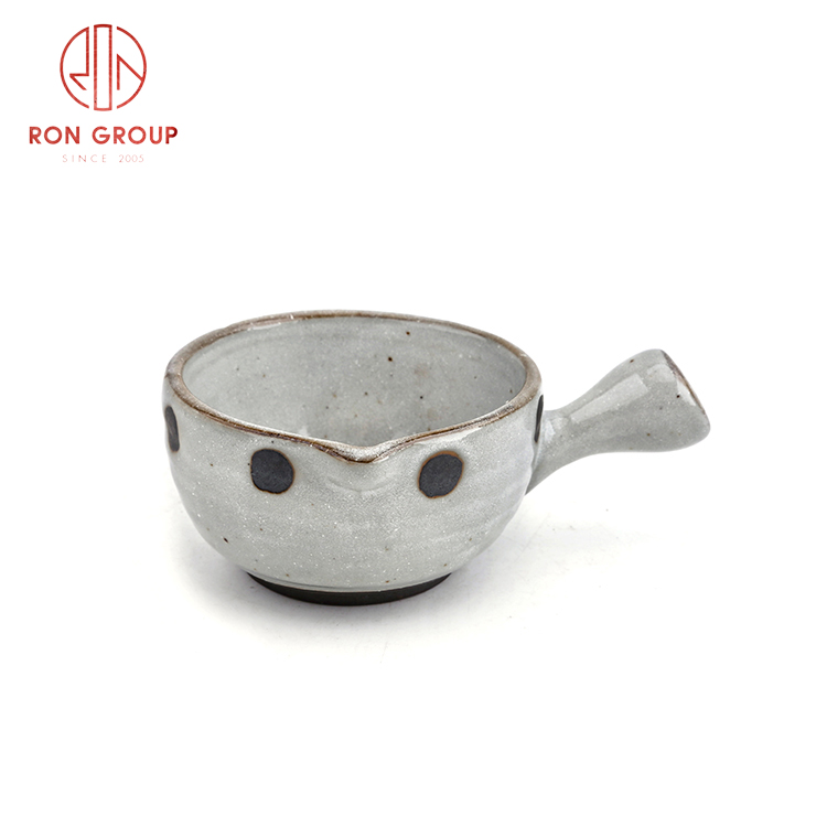 High-quality Asian tableware set restaurant soy sauce dish irregular ceramic dinner bowl