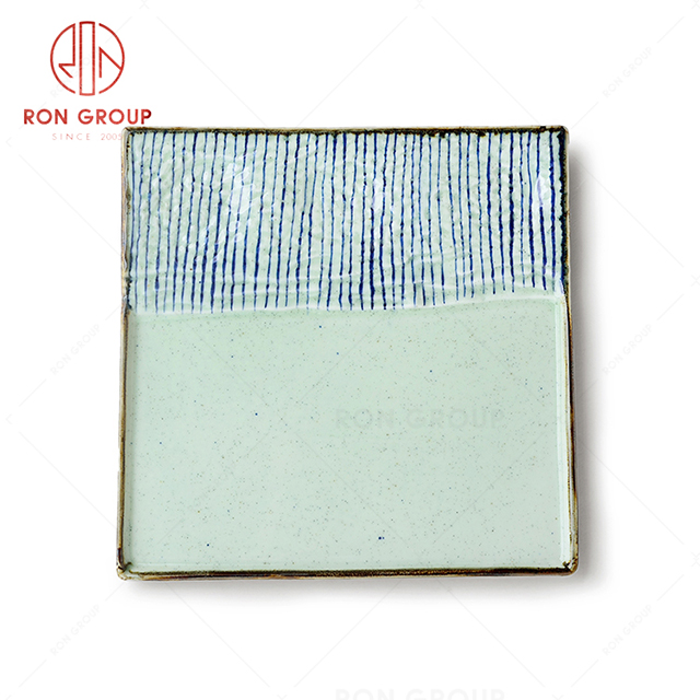 New design restaurant ceramic tableware high-grade art square plate