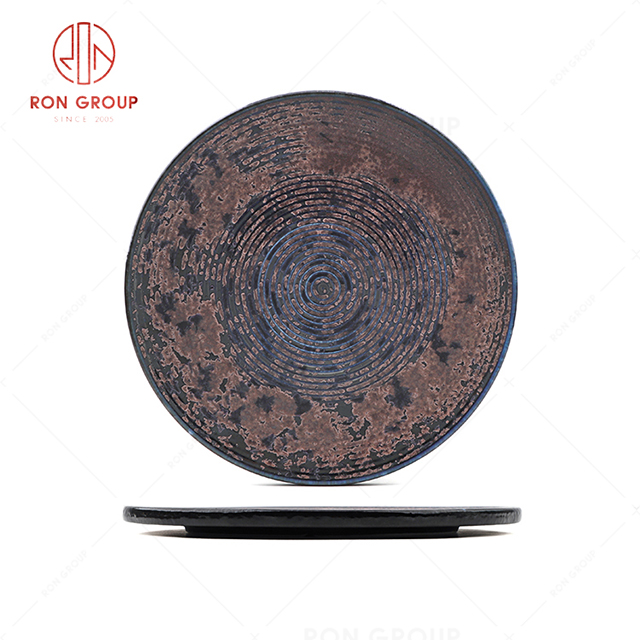 RN0660P00327 Wholesale High Quality Blue Agate Series Coil Round Plate