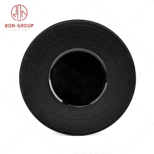 Creative hotel tableware restaurant activity corrugated design round plate