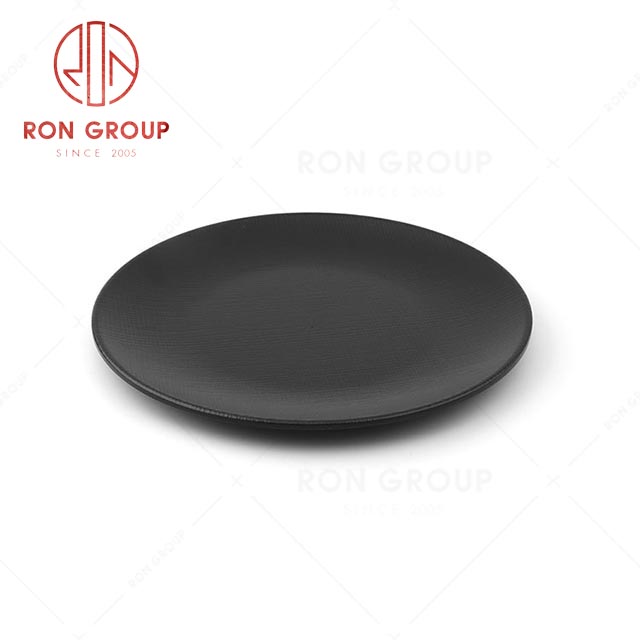 RN0011M00281 Wholesale High Quality Durable Rock Grey Melamine  Round Plate
