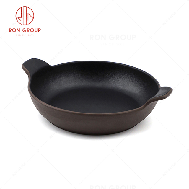 RN0004M00165-66 Wholesale High Quality Melamine Double Ear Round Pot