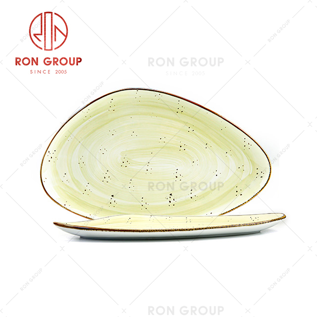 Modern High Strengthened Porcelain Living Dinnerware Set Round Serving Triangle Narrow Plates