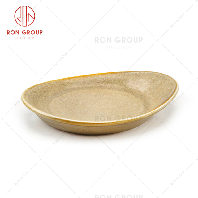 wholesale restaurant hotel Buffet cafe supplies ceramic antique dinnerware set snack plate