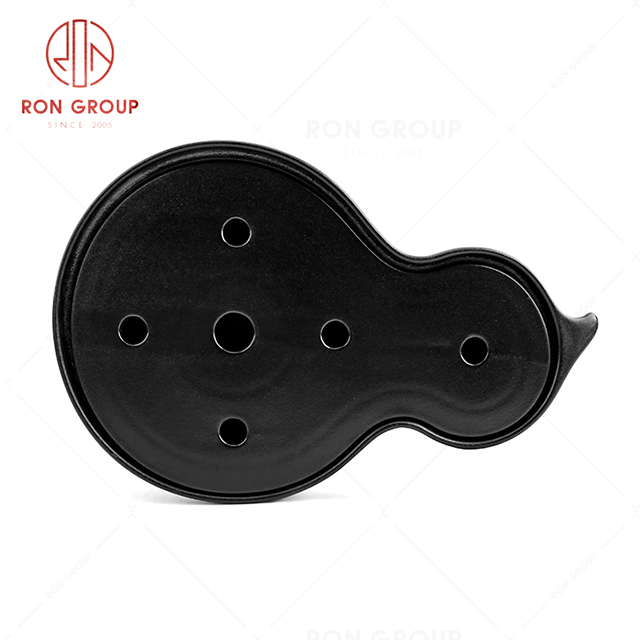 Gourd shaped unique lovely restaurant tableware calabash dry ice plate