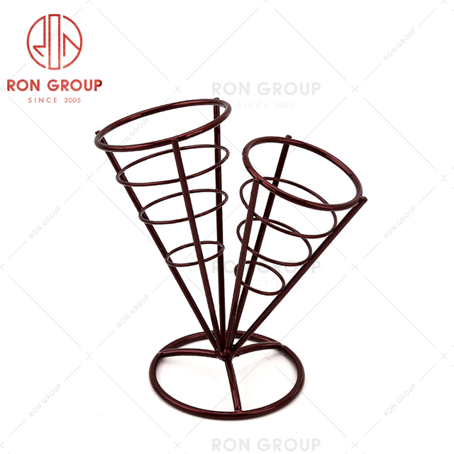 Easily clean stainless steel restaurant dining utensils red black double chips shelf