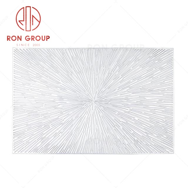RN0610S00019 Hot Sale Exquisite Anti-slip and Anti-vibration  Rectangular PVC Placemat