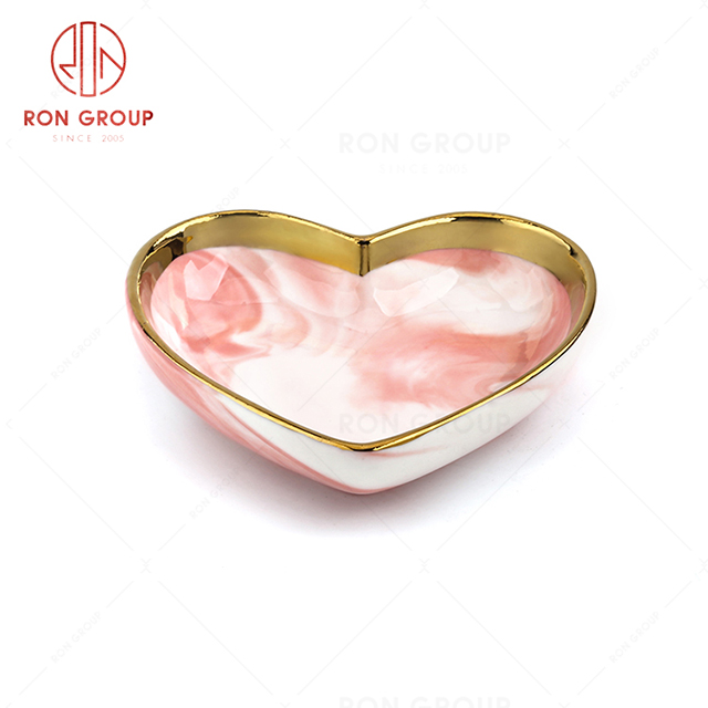 Unique shape lovely style hotel wedding party restaurant heart-shaped sauce dish