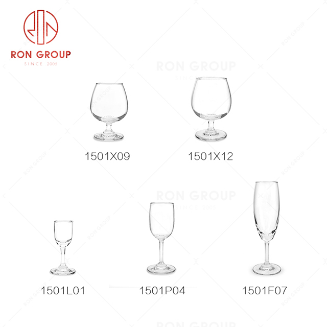Classic series hotel quality drink ware restaurant whisky wine champagne glasses