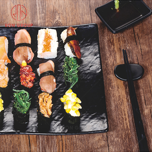 wholesale price charger plate high quality square black dinner plates for restaurant