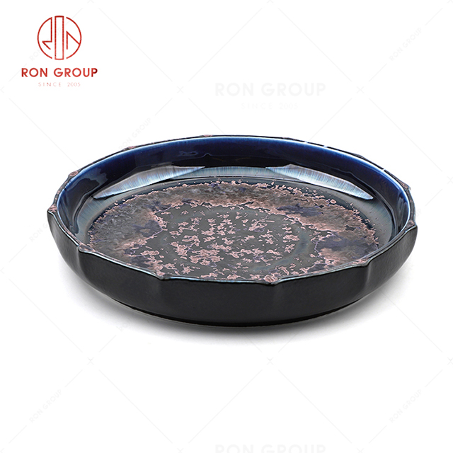 RN0660P00365  Hot Sale High Quality Exquisite Blue Agate Series Deep Plate