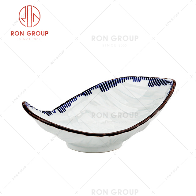 Half moon shaped creative restaurant tableware bar snack fruit quality plate