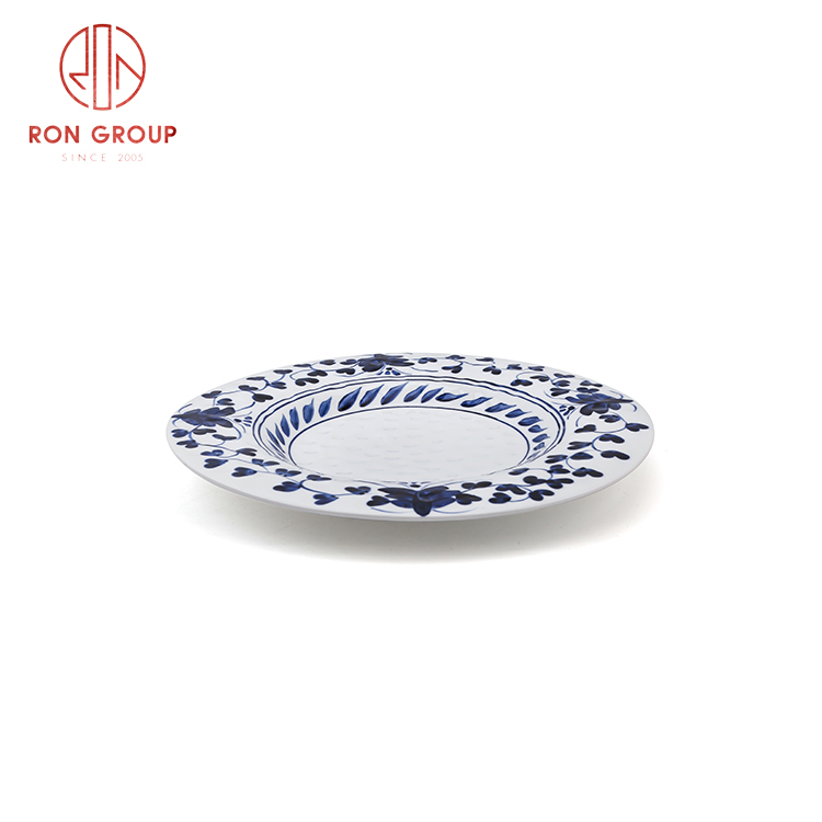 Wholesale manufacturer European style ceramic dinnerware set restaurant hotel use flat round plate