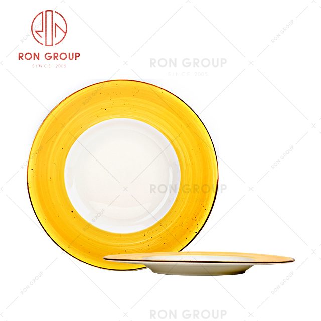 French Collection Hand-Color Yellow Plate 1057