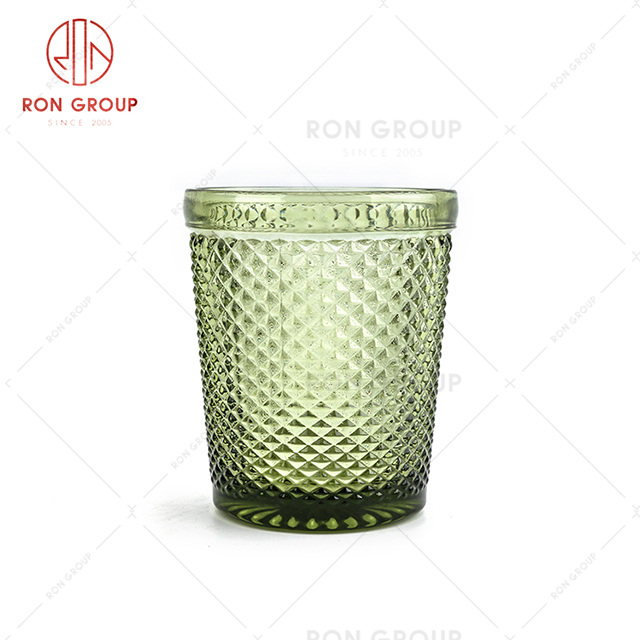 Green upscale hotel wine cup bar restaurant beverage glassed water cup