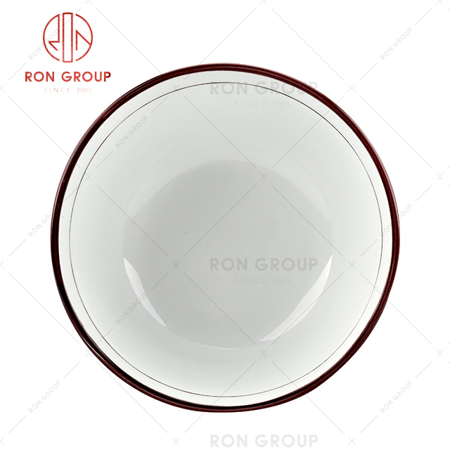 wholesale mordern designs Nice quality ceramic rimmed restaurant hotel soup bowl 