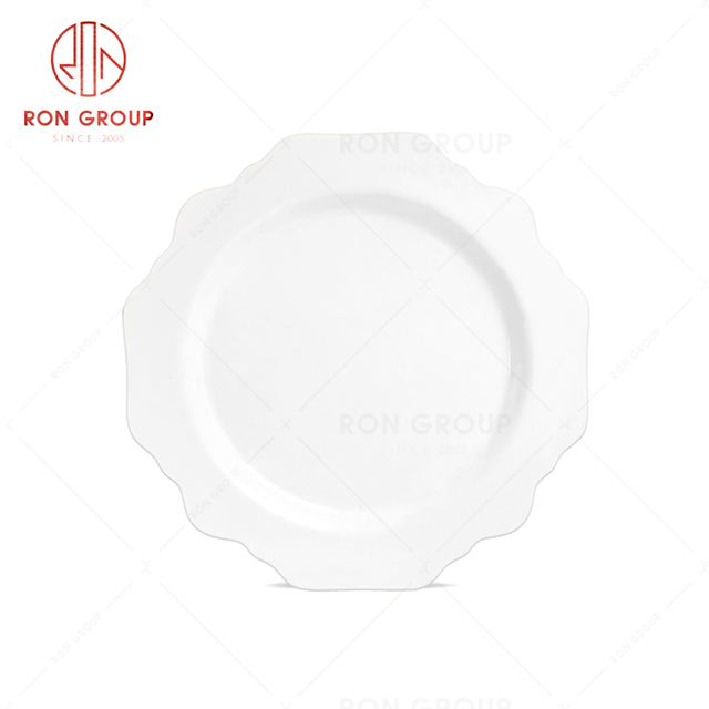RonGroup New Color Matte White Chip Proof Porcelain  Collection - Ceramic Dinnerware Charge Plate
