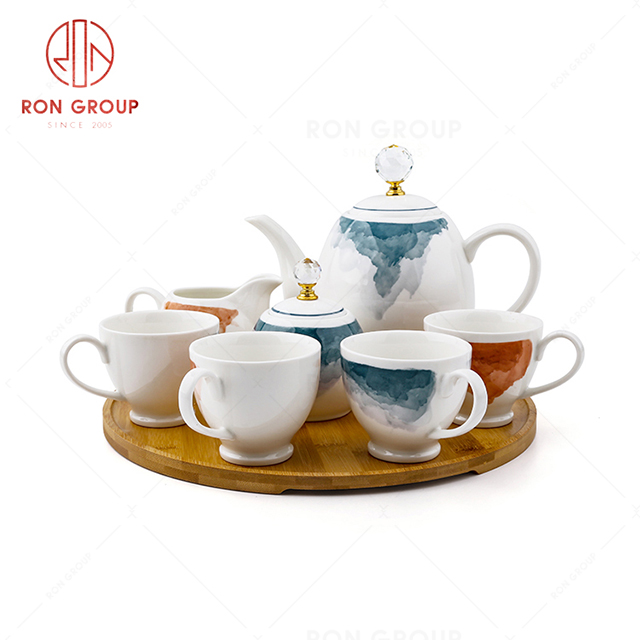 Classic style beautiful restaurant tableware exquisite design hotel elegant cup set
