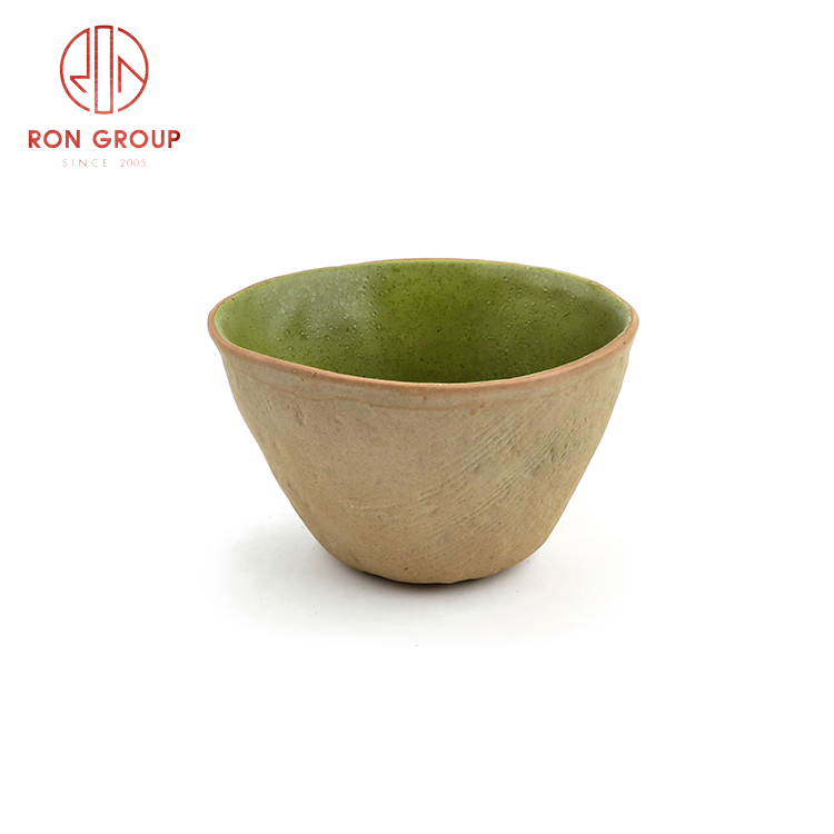 Asian style ceramic dinnerware set restaurant hotel use ceramic cloth design salad bowl