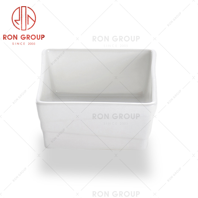 Square design restaurant tableware hotel high-quality dinnerware ceramic dishes