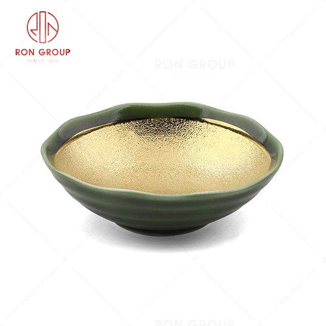 RN0660P00684  Wholesale Unique Design Golden Forest Series  Lotus Bowl