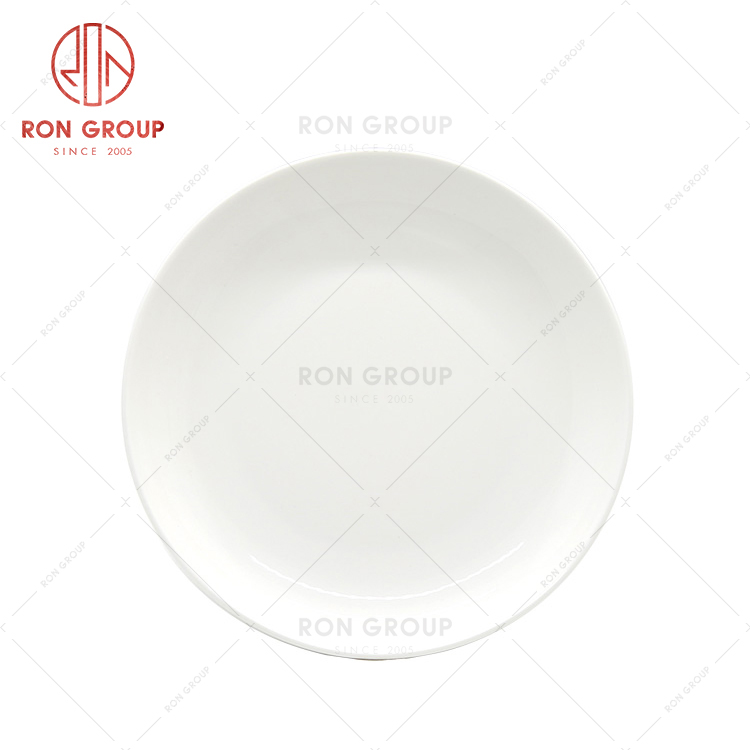 Classic white style restaurant household tableware hotel dinner ceramic rice noodle bowl