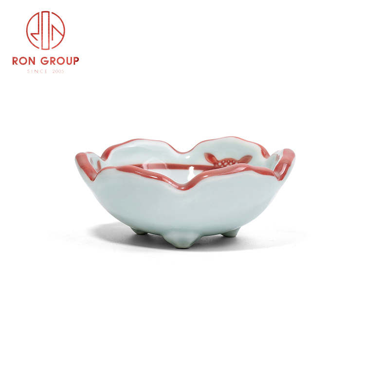 Asian style porcelain dinnerware set restaurant hotel supplies porcelain plum blossom sauce dish
