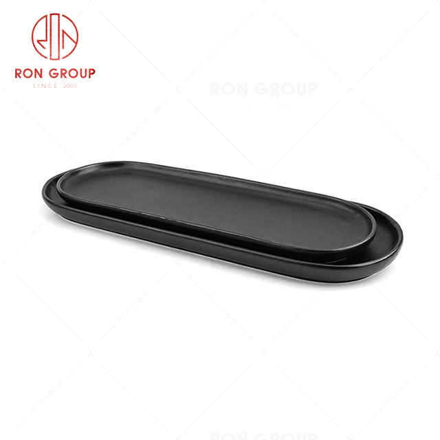 Rectangular hot selling Japanese restaurant frosted tableware long plate